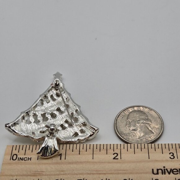 VTG Brooches Christmas 2PC Set Frosted Sugar Enamel  Snowman Christmas Tree Pins - Picture 7 of 10